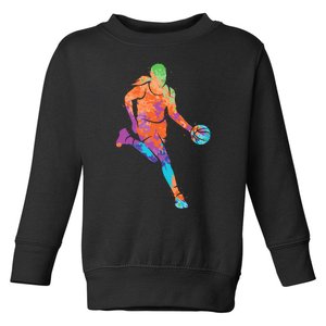 Basketball Player Girl Wo Girl Basketball Toddler Sweatshirt