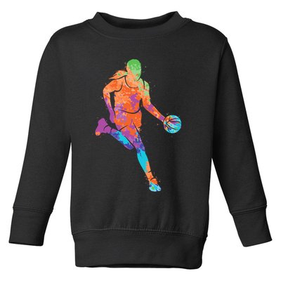 Basketball Player Girl Wo Girl Basketball Toddler Sweatshirt