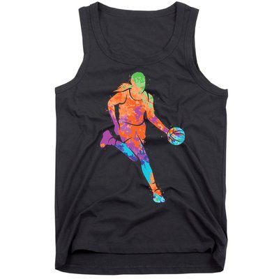 Basketball Player Girl Wo Girl Basketball Tank Top