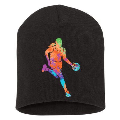 Basketball Player Girl Wo Girl Basketball Short Acrylic Beanie