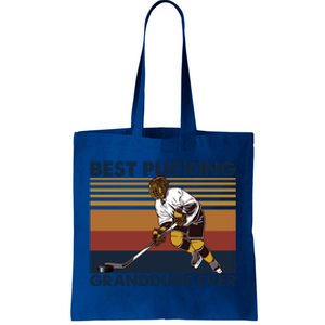 Best Pucking Granddude Ever Funny Hockey Grandpa Saying Great Gift Tote Bag