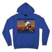 Best Pucking Granddude Ever Funny Hockey Grandpa Saying Great Gift Tall Hoodie