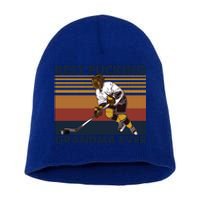 Best Pucking Grandma Ever Funny Hockey Grandma Saying Gift Short Acrylic Beanie