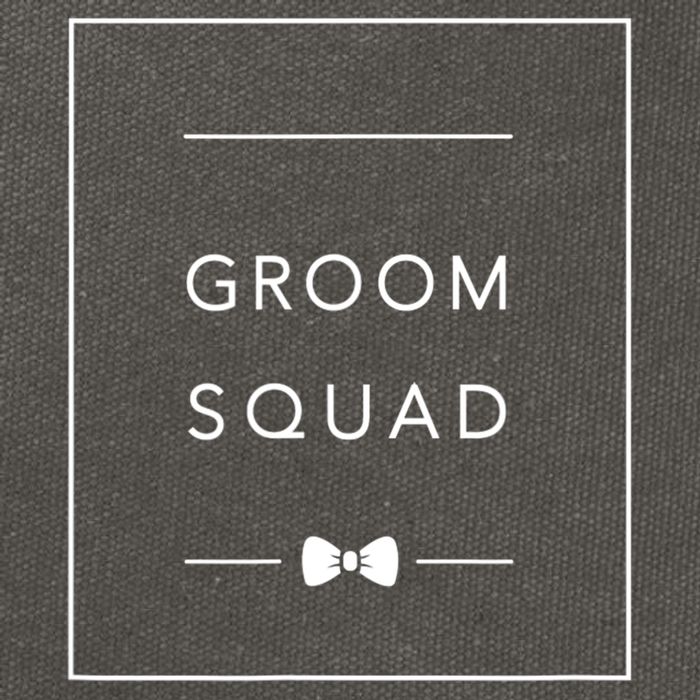 Bachelor Party Groom Squad Matching Groomsmen Cotton Canvas Backpack