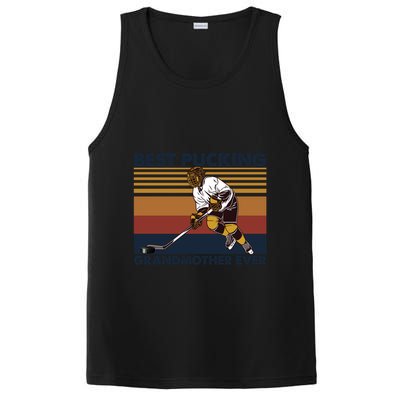 Best Pucking Grandmother Ever Funny Hockey Grandma Saying Gift PosiCharge Competitor Tank