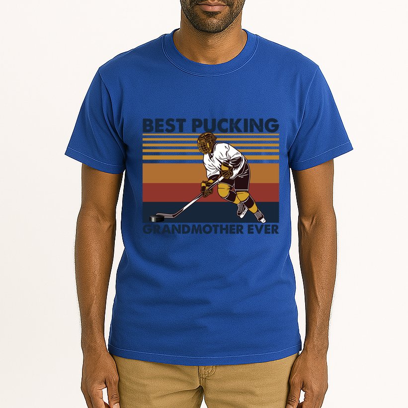 Best Pucking Grandmother Ever Funny Hockey Grandma Saying Gift Tall T-Shirt