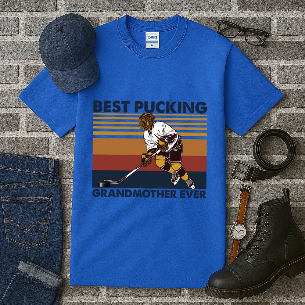 Best Pucking Grandmother Ever Funny Hockey Grandma Saying Gift Tall T-Shirt