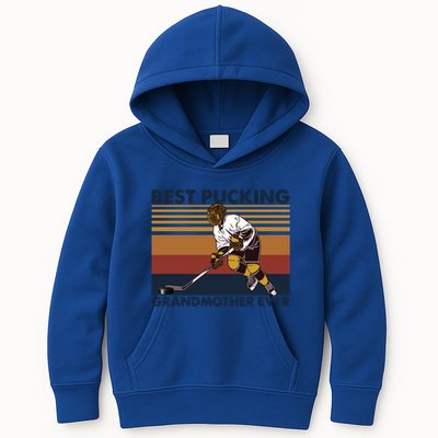 Best Pucking Grandmother Ever Funny Hockey Grandma Saying Gift Kids Hoodie