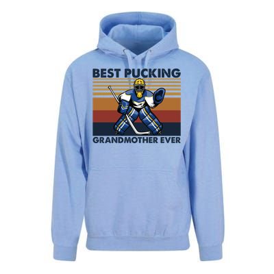 Best Pucking Grandmother Ever Funny Hockey Grandma Saying Gift Unisex Surf Hoodie