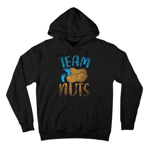 Baby Party Gender Reveal Party Team Nuts Funny Gender Reveal Hoodie