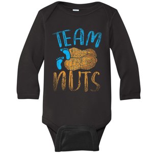 Baby Party Gender Reveal Party Team Nuts Funny Gender Reveal Baby Long Sleeve Bodysuit