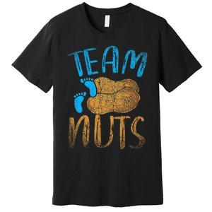 Baby Party Gender Reveal Party Team Nuts Funny Gender Reveal Premium T-Shirt