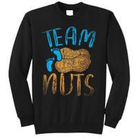 Baby Party Gender Reveal Party Team Nuts Funny Gender Reveal Tall Sweatshirt