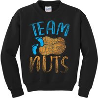 Baby Party Gender Reveal Party Team Nuts Funny Gender Reveal Kids Sweatshirt