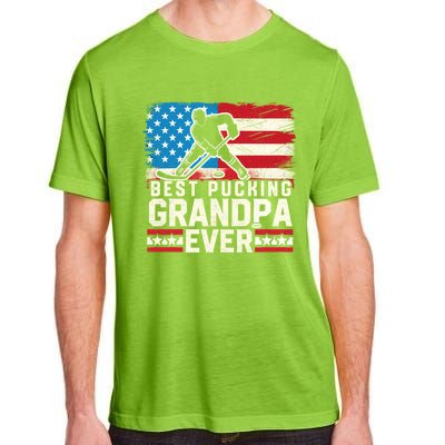 Best Pucking Grandpa Ever Gift Hockey Lover Gift Adult ChromaSoft Performance T-Shirt