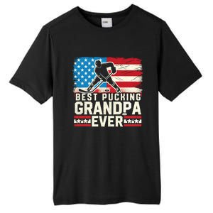 Best Pucking Grandpa Ever Gift Hockey Lover Gift Tall Fusion ChromaSoft Performance T-Shirt