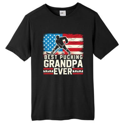 Best Pucking Grandpa Ever Gift Hockey Lover Gift Tall Fusion ChromaSoft Performance T-Shirt