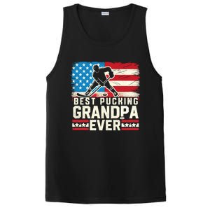 Best Pucking Grandpa Ever Gift Hockey Lover Gift PosiCharge Competitor Tank