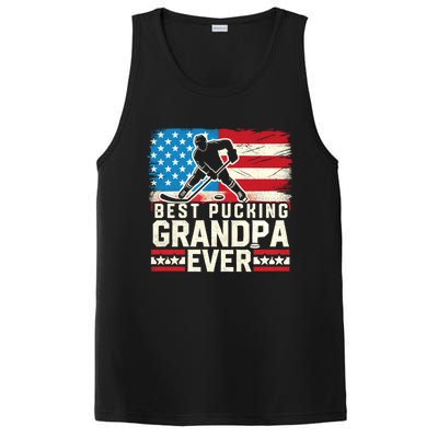 Best Pucking Grandpa Ever Gift Hockey Lover Gift PosiCharge Competitor Tank