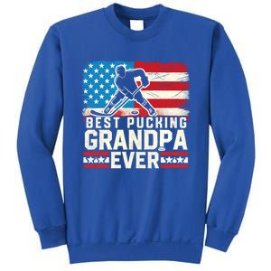 Best Pucking Grandpa Ever Gift Hockey Lover Gift Sweatshirt