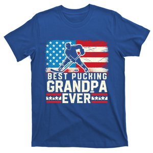 Best Pucking Grandpa Ever Gift Hockey Lover Gift T-Shirt