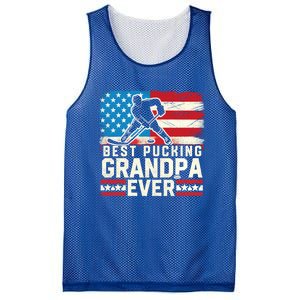 Best Pucking Grandpa Ever Gift Hockey Lover Gift Mesh Reversible Basketball Jersey Tank