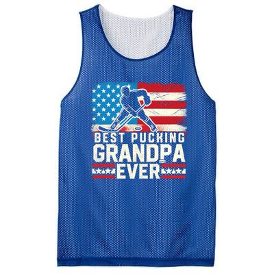 Best Pucking Grandpa Ever Gift Hockey Lover Gift Mesh Reversible Basketball Jersey Tank