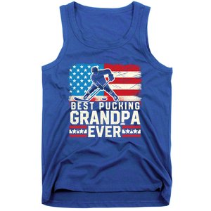 Best Pucking Grandpa Ever Gift Hockey Lover Gift Tank Top