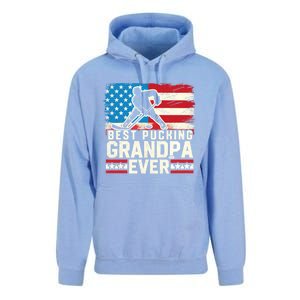 Best Pucking Grandpa Ever Gift Hockey Lover Gift Unisex Surf Hoodie