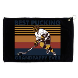 Best Pucking Grandpappy Ever Funny Hockey Grandpa Saying Cute Gift Grommeted Golf Towel