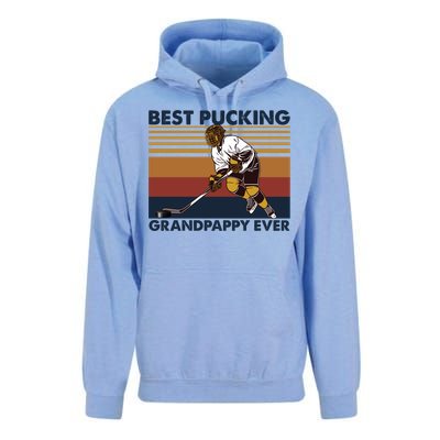 Best Pucking Grandpappy Ever Funny Hockey Grandpa Saying Cute Gift Unisex Surf Hoodie