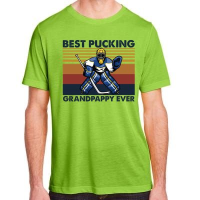 Best Pucking Grandpappy Ever Funny Hockey Grandpa Saying Gift Adult ChromaSoft Performance T-Shirt