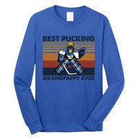 Best Pucking Grandpappy Ever Funny Hockey Grandpa Saying Gift Long Sleeve Shirt