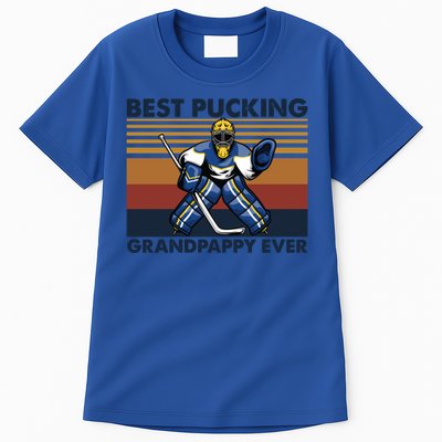 Best Pucking Grandpappy Ever Funny Hockey Grandpa Saying Gift Tall T-Shirt