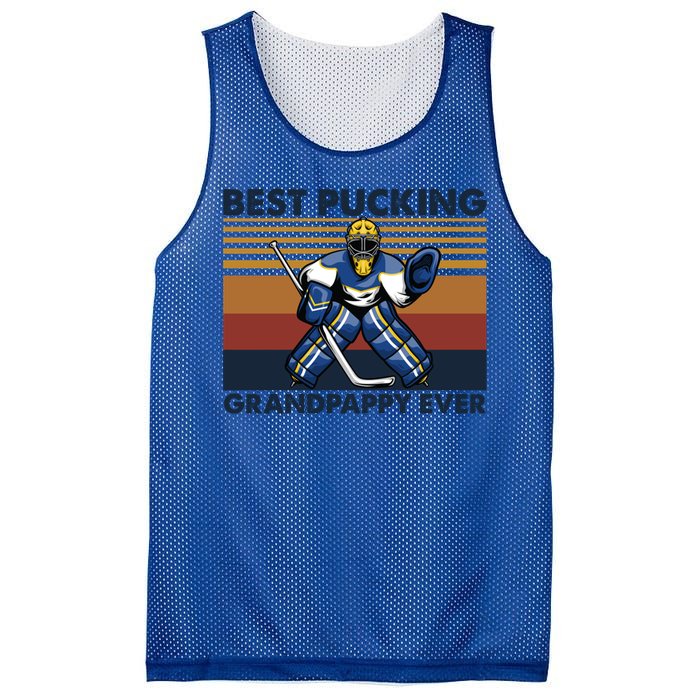 Best Pucking Grandpappy Ever Funny Hockey Grandpa Saying Gift Mesh Reversible Basketball Jersey Tank