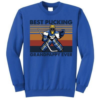 Best Pucking Grandpappy Ever Funny Hockey Grandpa Saying Gift Tall Sweatshirt