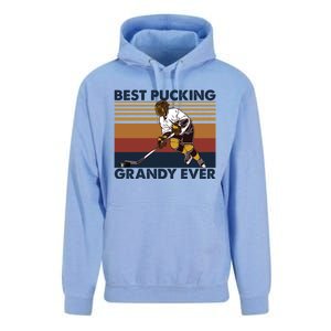 Best Pucking Grandy Ever Funny Hockey Grandpa Saying Cute Gift Unisex Surf Hoodie