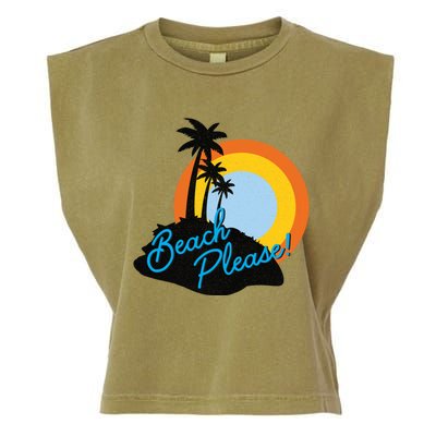 Beach Please! Gift Garment-Dyed Women's Muscle Tee