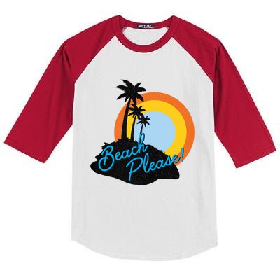 Beach Please! Gift Kids Colorblock Raglan Jersey