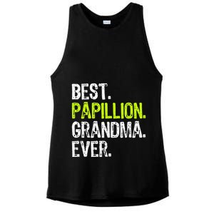 Best Papillion Grandma Ever Dog Lover Ladies PosiCharge Tri-Blend Wicking Tank