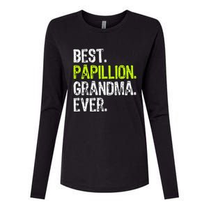 Best Papillion Grandma Ever Dog Lover Womens Cotton Relaxed Long Sleeve T-Shirt