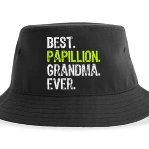 Best Papillion Grandma Ever Dog Lover Sustainable Bucket Hat