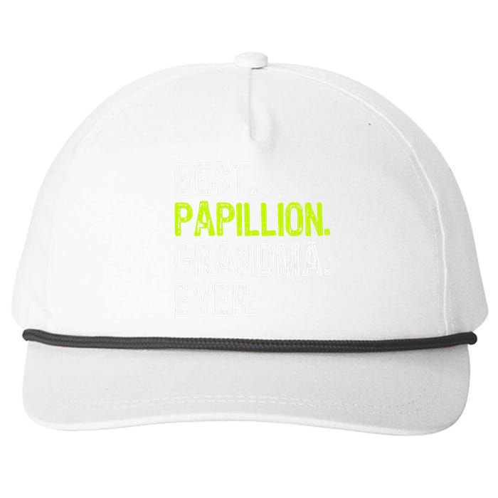 Best Papillion Grandma Ever Dog Lover Snapback Five-Panel Rope Hat