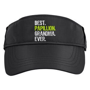 Best Papillion Grandma Ever Dog Lover Adult Drive Performance Visor