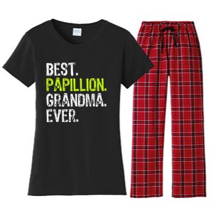 Best Papillion Grandma Ever Dog Lover Women's Flannel Pajama Set