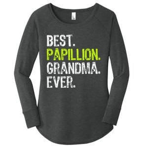 Best Papillion Grandma Ever Dog Lover Women's Perfect Tri Tunic Long Sleeve Shirt