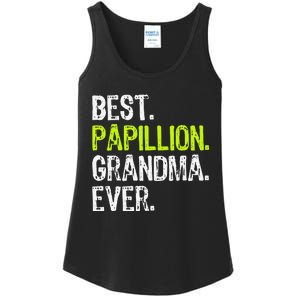 Best Papillion Grandma Ever Dog Lover Ladies Essential Tank