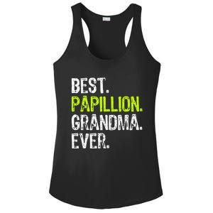 Best Papillion Grandma Ever Dog Lover Ladies PosiCharge Competitor Racerback Tank