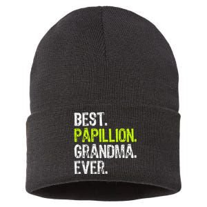 Best Papillion Grandma Ever Dog Lover Sustainable Knit Beanie