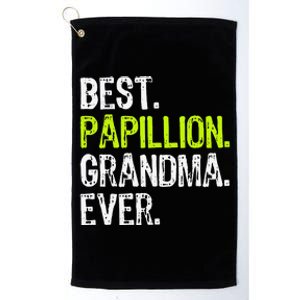 Best Papillion Grandma Ever Dog Lover Platinum Collection Golf Towel